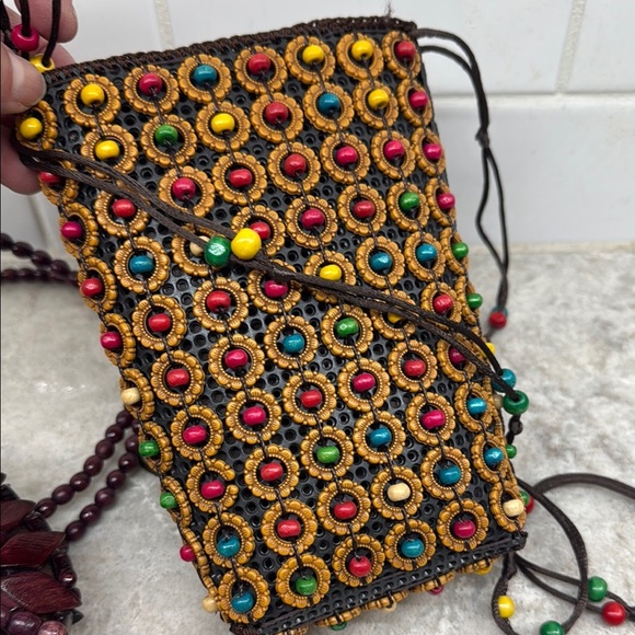 Two Handmade Colorful Beaded Women's Bags - Picture 5 of 13